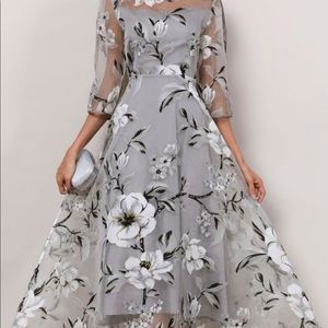 Floryday organza midi dress with shimmer